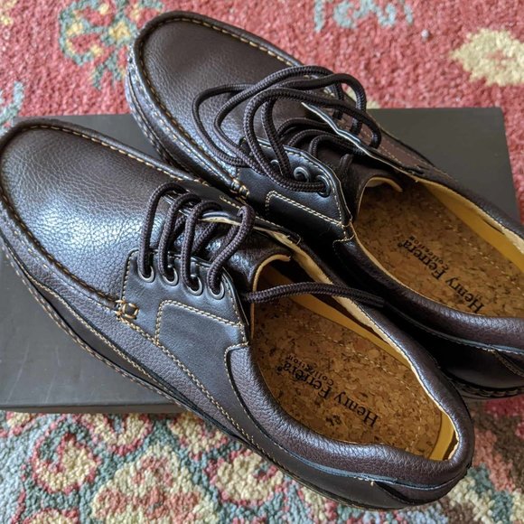 NEW Slip-On Brown Shoes Henry Ferrera Parker-200 Size 9.5